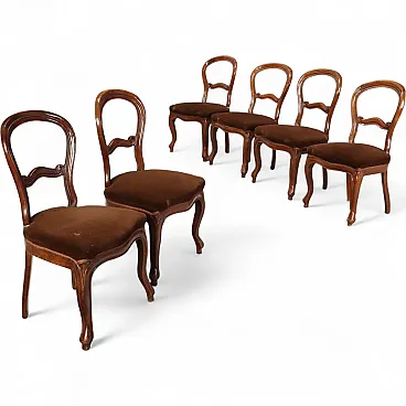 6 Louis Philippe chairs, 19th century