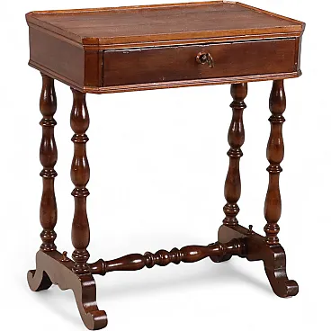 Walnut work table, 19th century