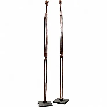 Pair of wooden ancestors Nyamwezi Art Tanzania, 20th century