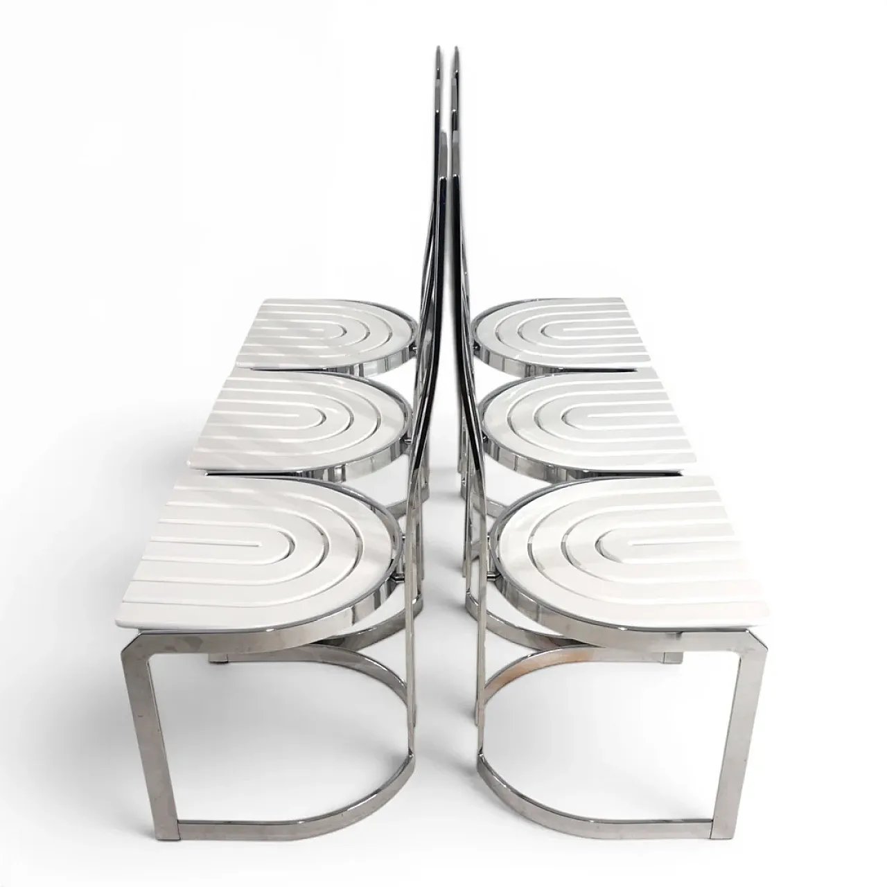 6 Postmodern Allmilmö dining chairs, 1980s 2