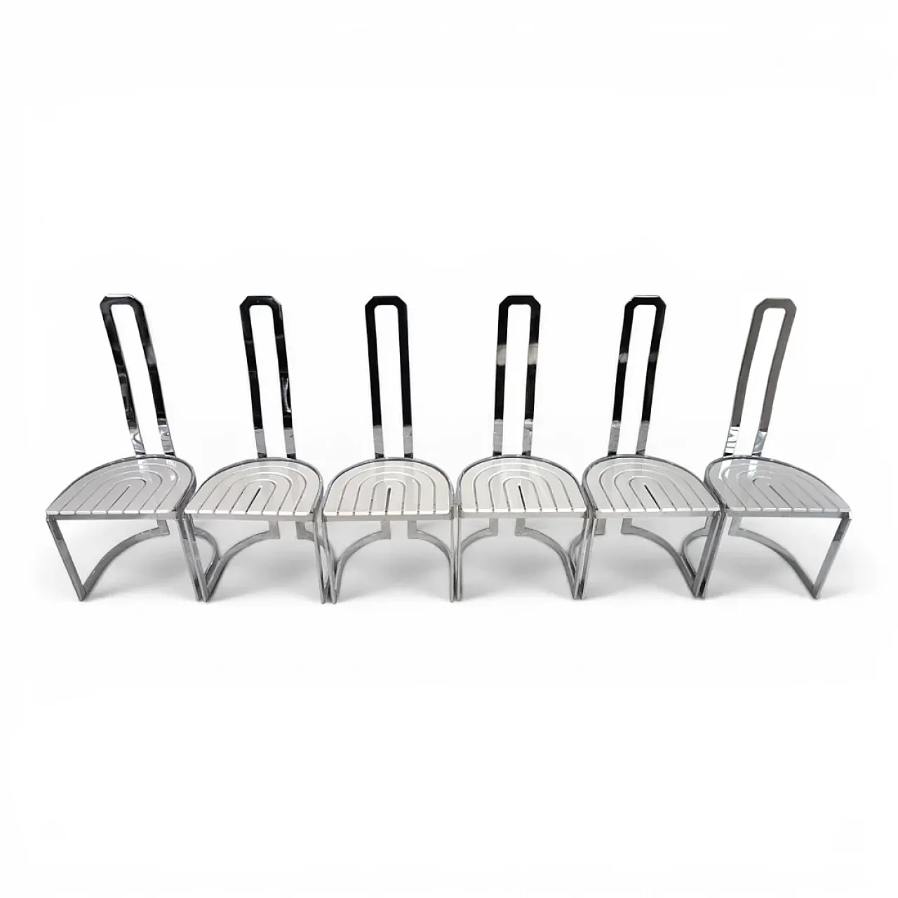 6 Postmodern Allmilmö dining chairs, 1980s 6