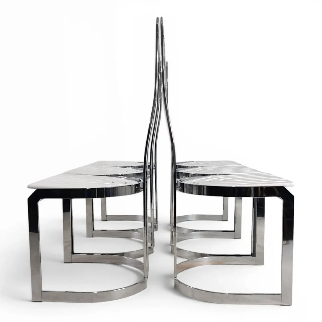 6 Postmodern Allmilmö dining chairs, 1980s 8