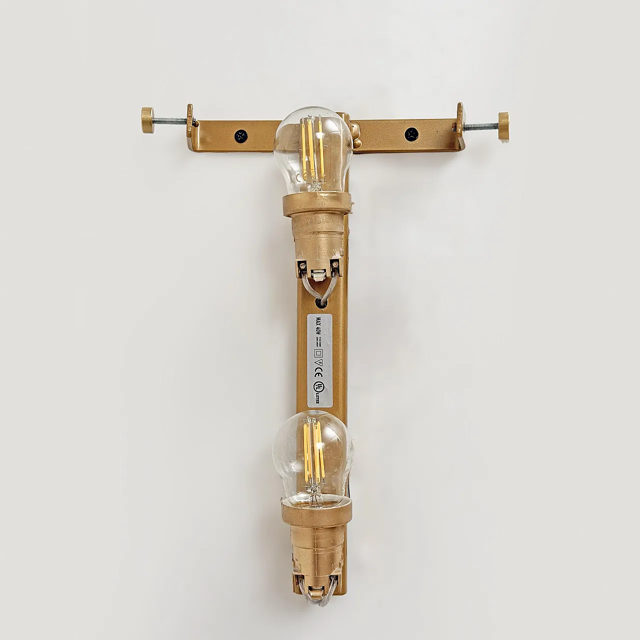 Pair of Murano glass and brass wall sconces, 20th century 11