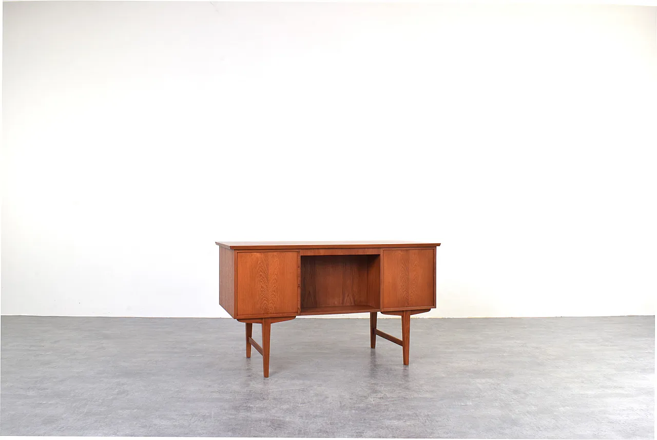 Scrivania direzionale moderna Mid-Century in teak, Danimarca, anni '60 8