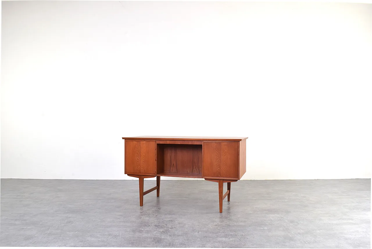 Scrivania direzionale moderna Mid-Century in teak, Danimarca, anni '60 9