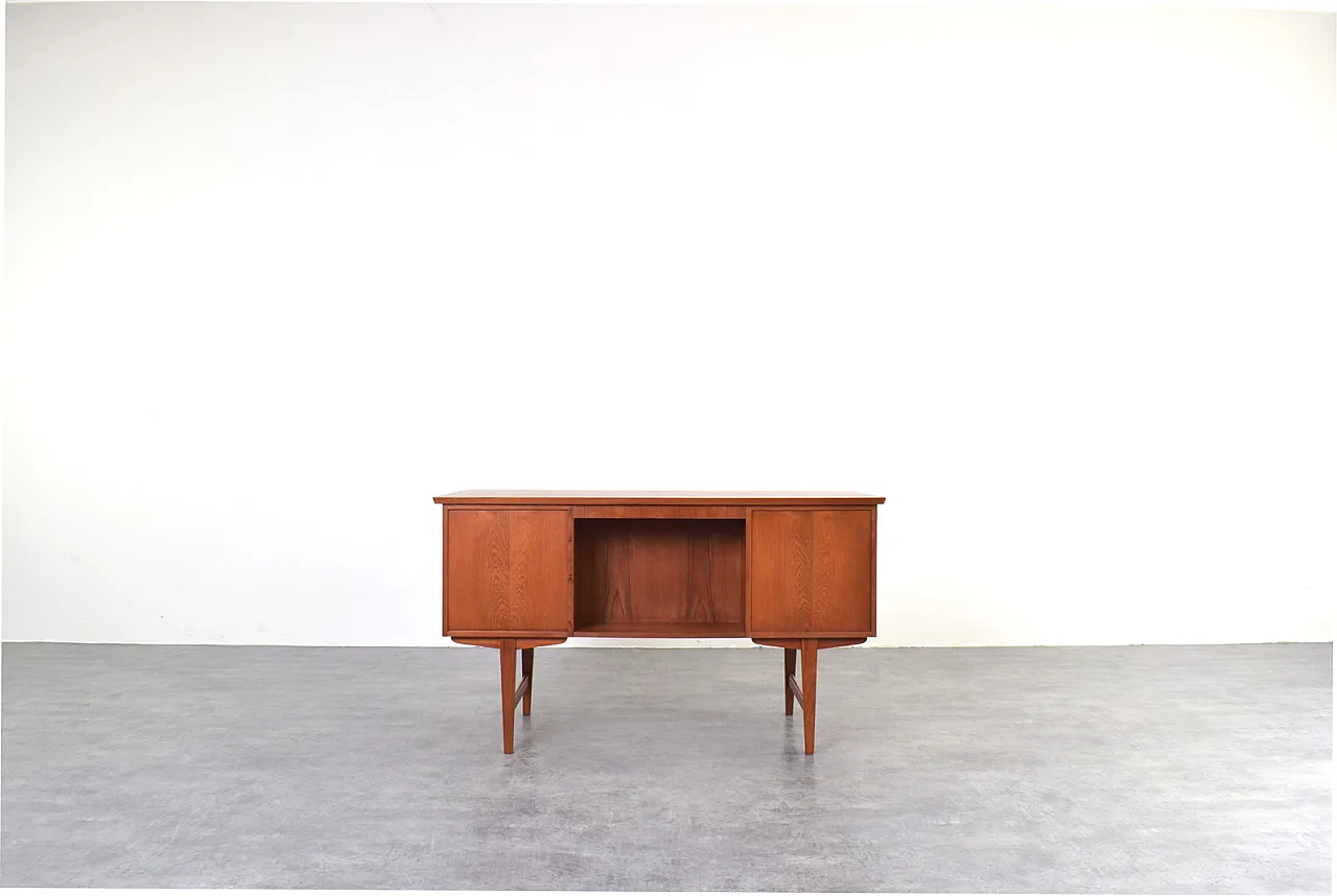 Scrivania direzionale moderna Mid-Century in teak, Danimarca, anni '60 10