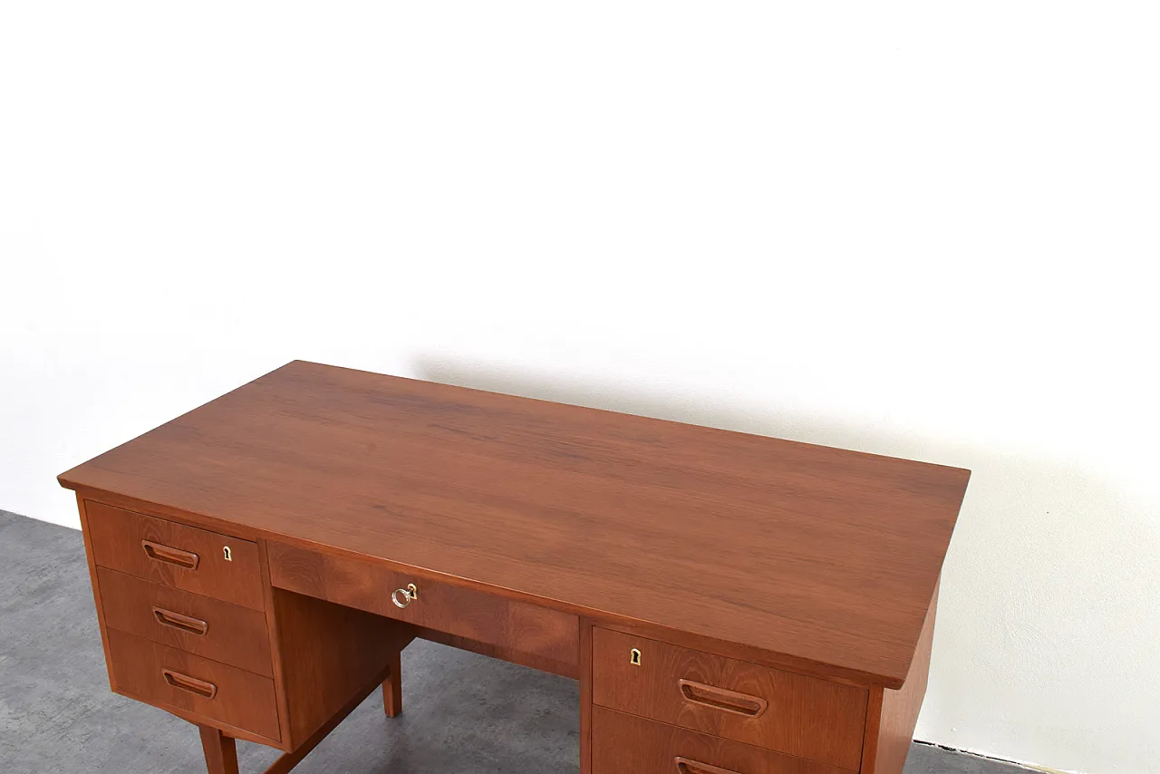 Scrivania direzionale moderna Mid-Century in teak, Danimarca, anni '60 17