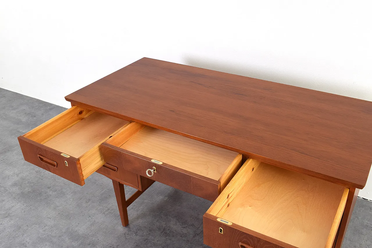 Scrivania direzionale moderna Mid-Century in teak, Danimarca, anni '60 18