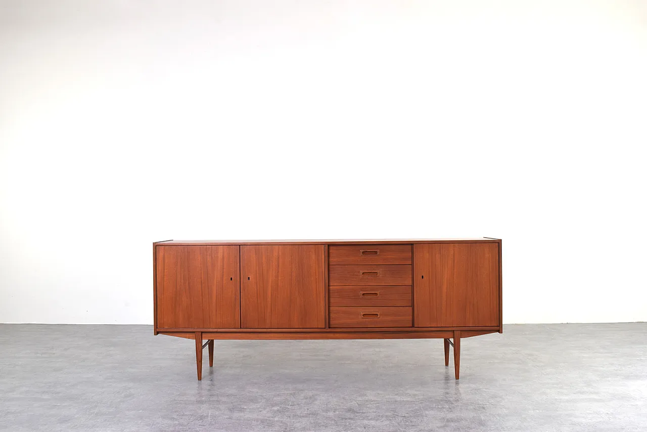 Credenza Mid-Century in teak, Danimarca, anni '60 1