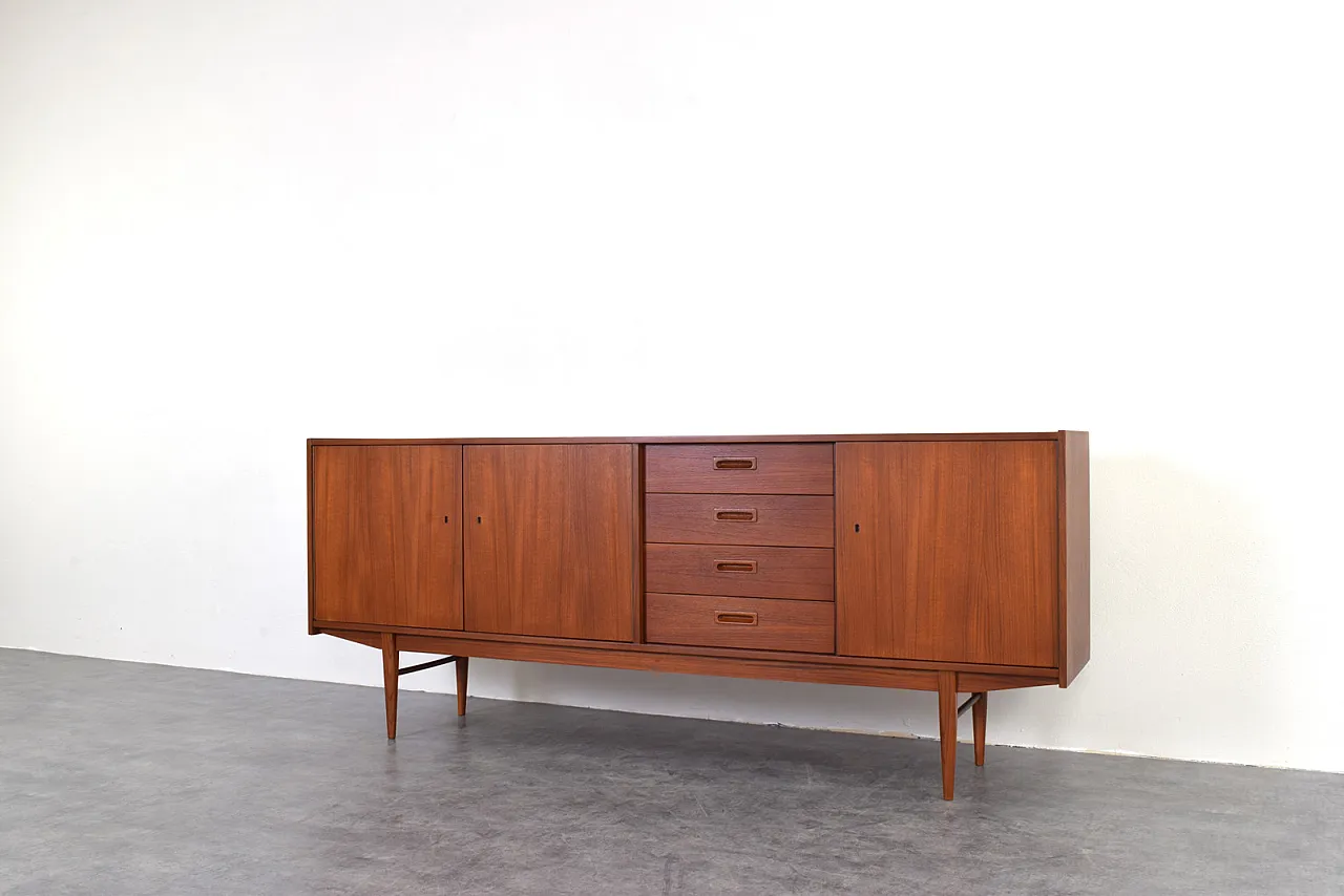 Credenza Mid-Century in teak, Danimarca, anni '60 7