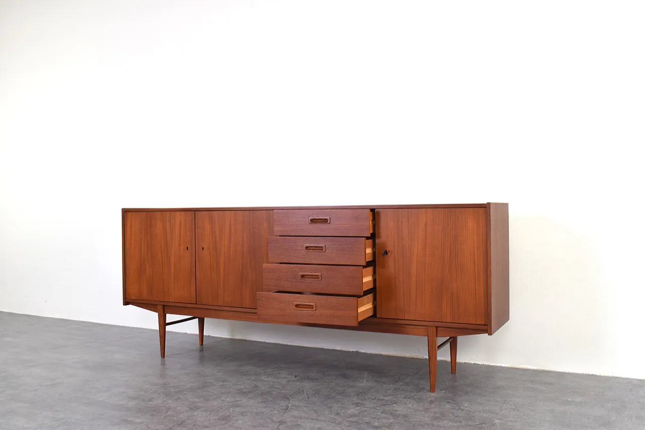 Credenza Mid-Century in teak, Danimarca, anni '60 8