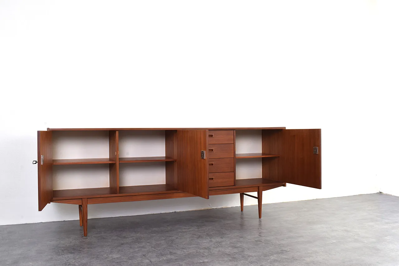 Credenza Mid-Century in teak, Danimarca, anni '60 9