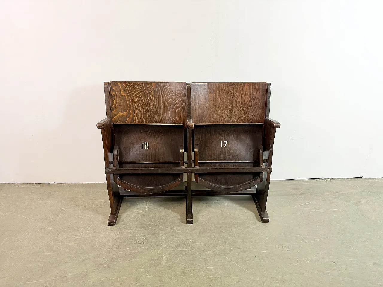 Vintage Two-Seat Cinema Bench from TON, 1960s 2