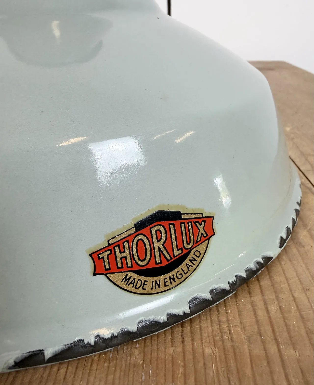 Industrial Grey Enamel Factory Pendant Lamp from Thorlux, 1960s 14