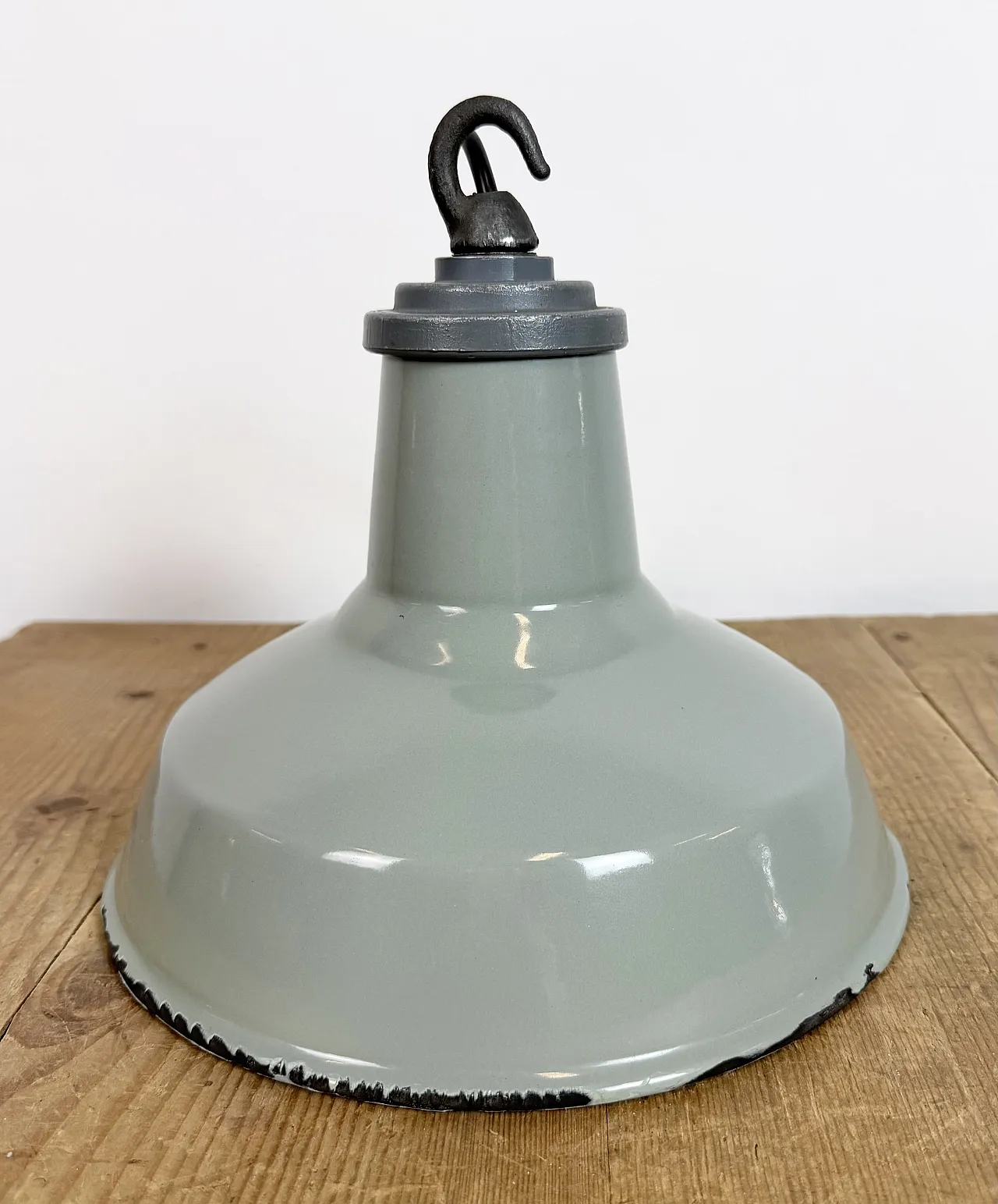 Industrial Grey Enamel Factory Pendant Lamp from Thorlux, 1960s 15