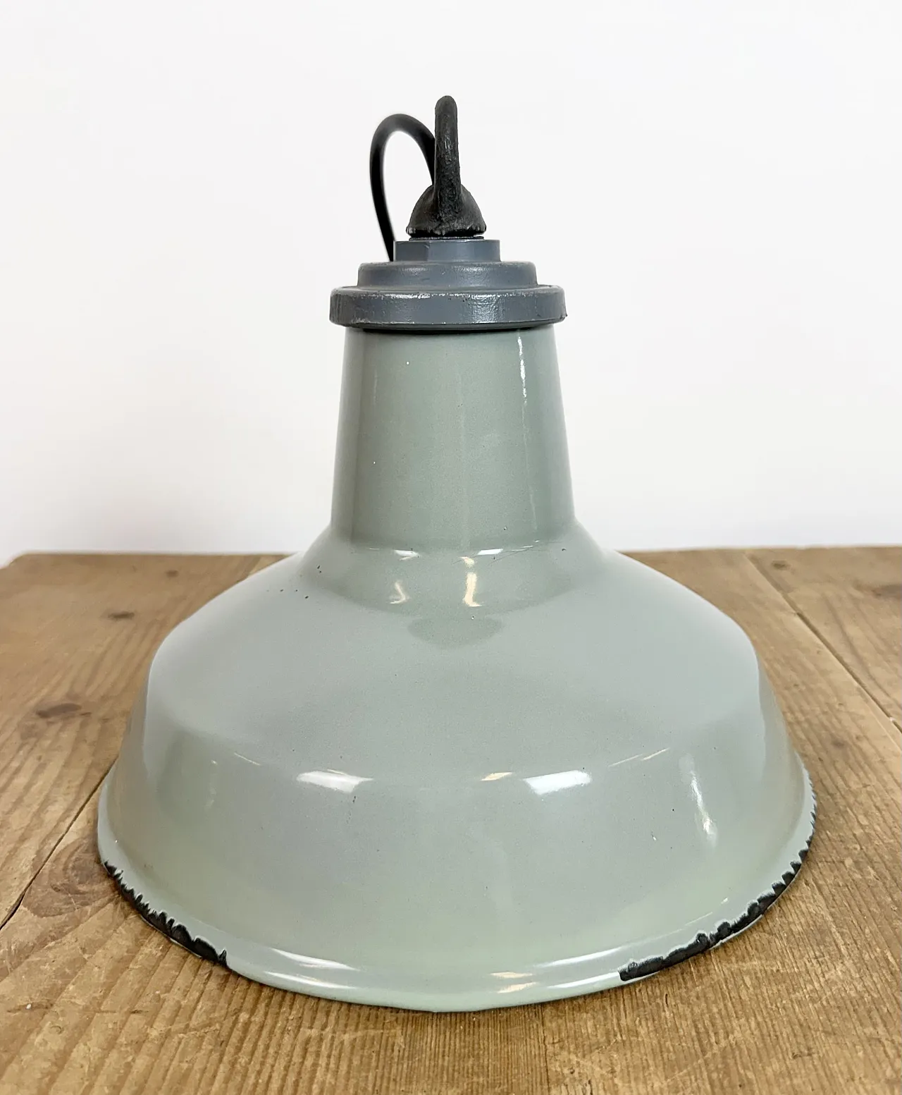 Industrial Grey Enamel Factory Pendant Lamp from Thorlux, 1960s 16