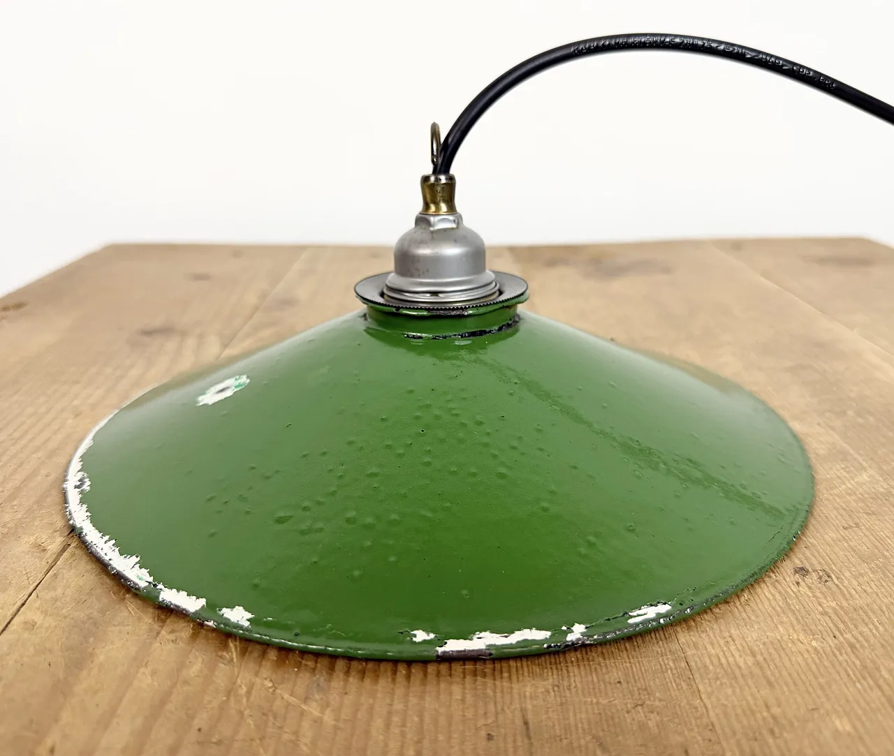 Industrial Green Enamel Light, 1950s 15