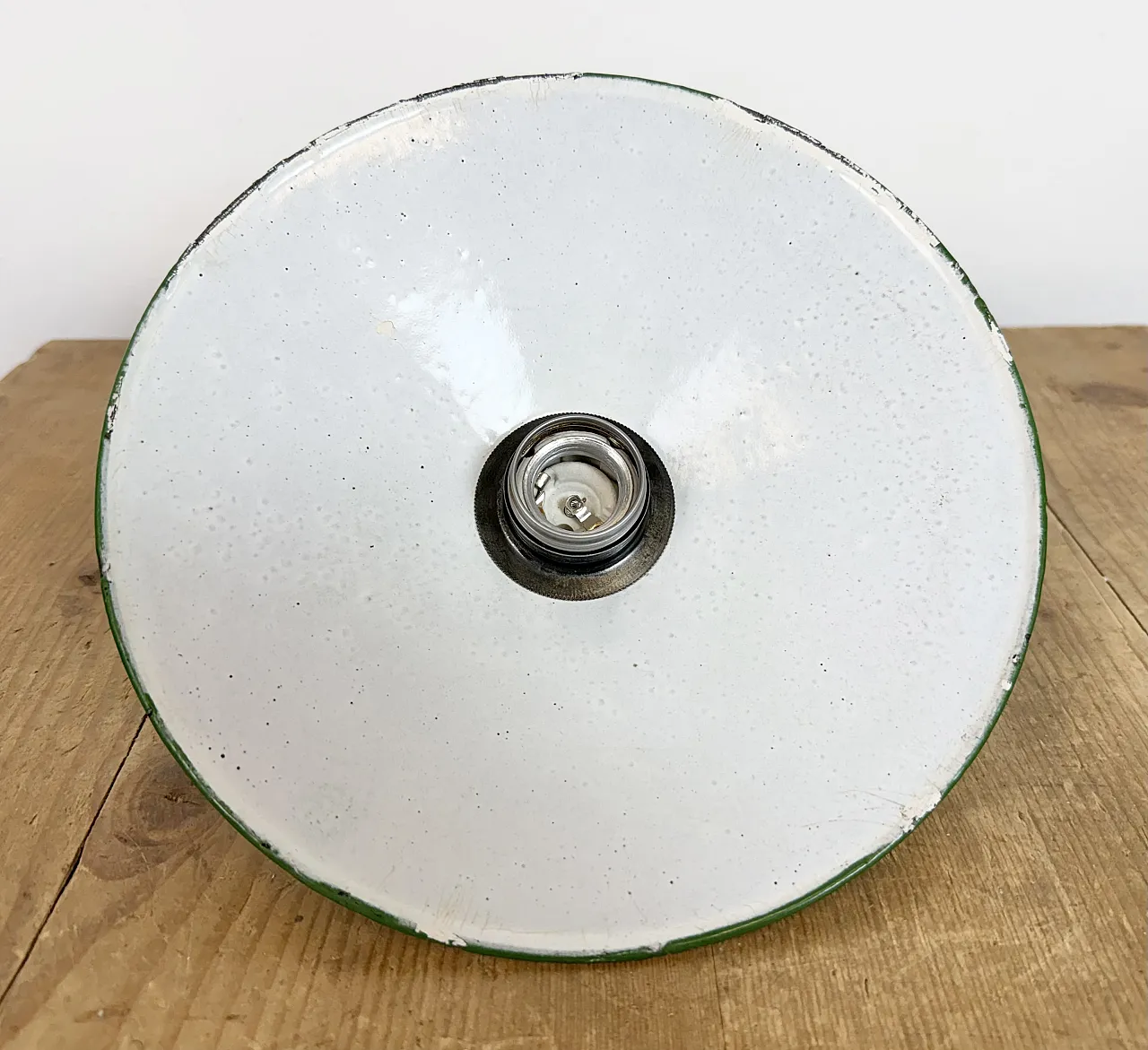 Industrial Green Enamel Light, 1950s 16