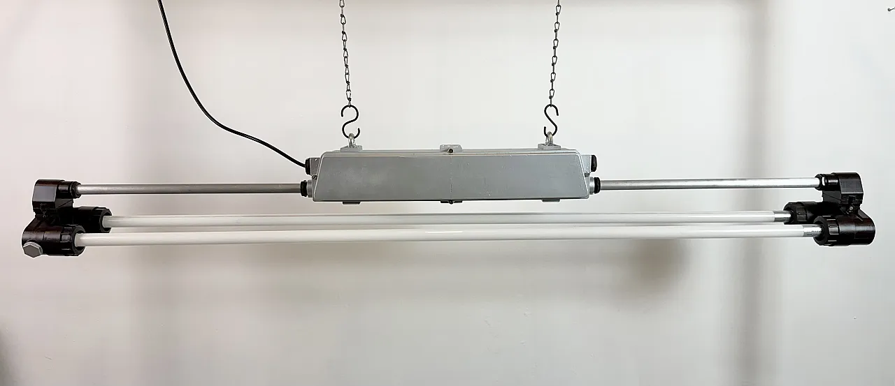 Industrial Silver Tube Light from Elektrosvit, 1970s 2