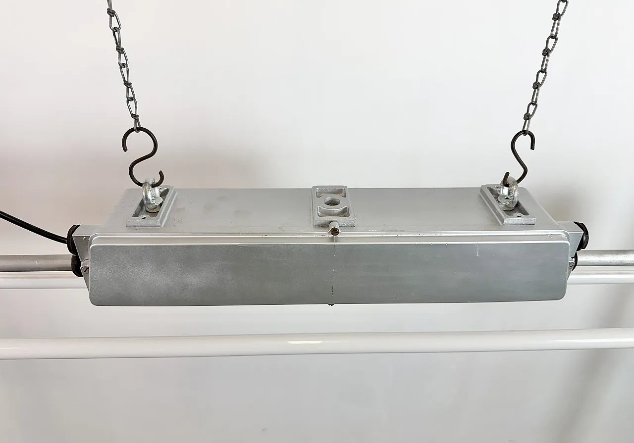 Industrial Silver Tube Light from Elektrosvit, 1970s 3