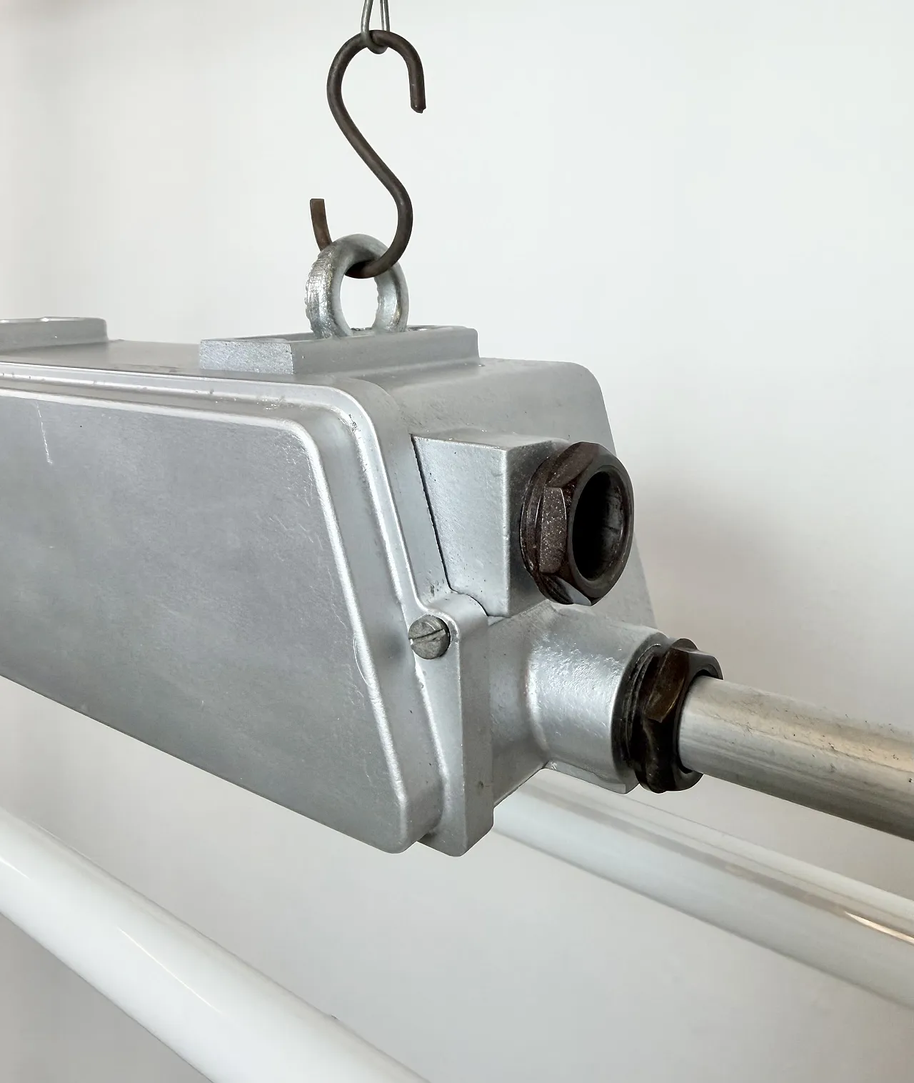Industrial Silver Tube Light from Elektrosvit, 1970s 6