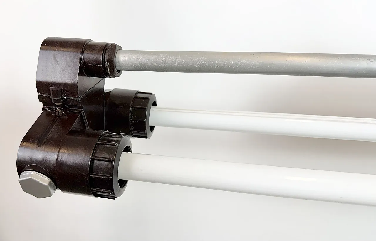Industrial Silver Tube Light from Elektrosvit, 1970s 8