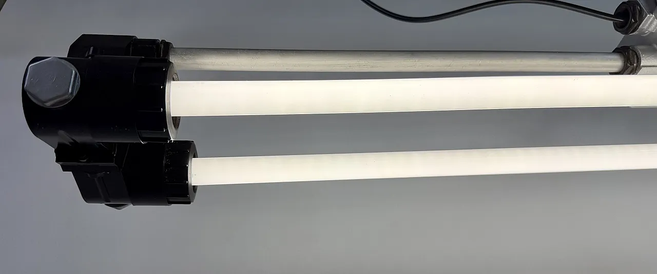 Industrial Silver Tube Light from Elektrosvit, 1970s 12