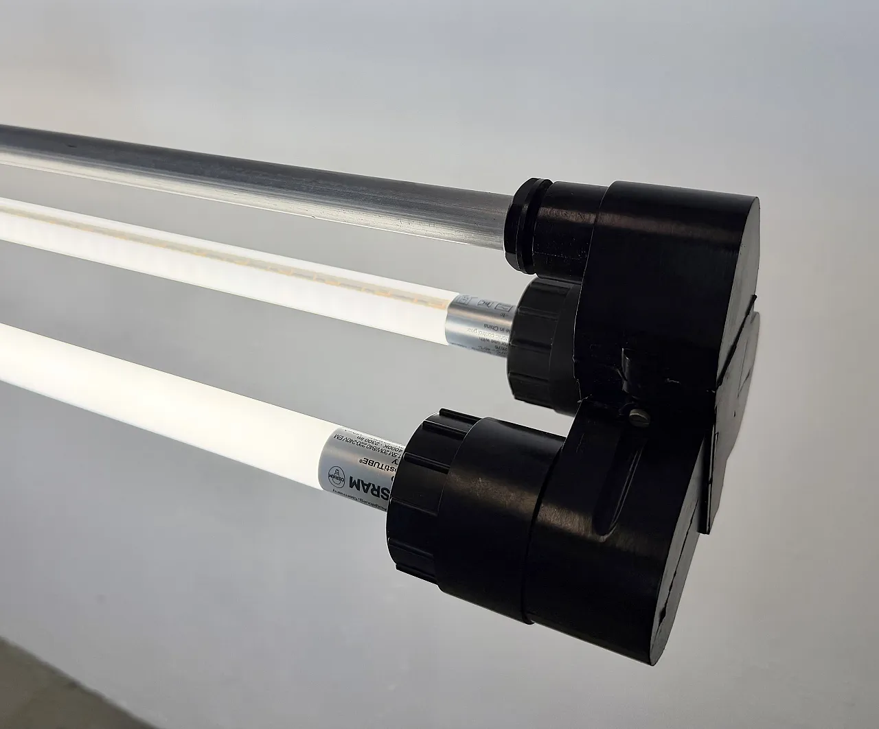 Industrial Silver Tube Light from Elektrosvit, 1970s 13