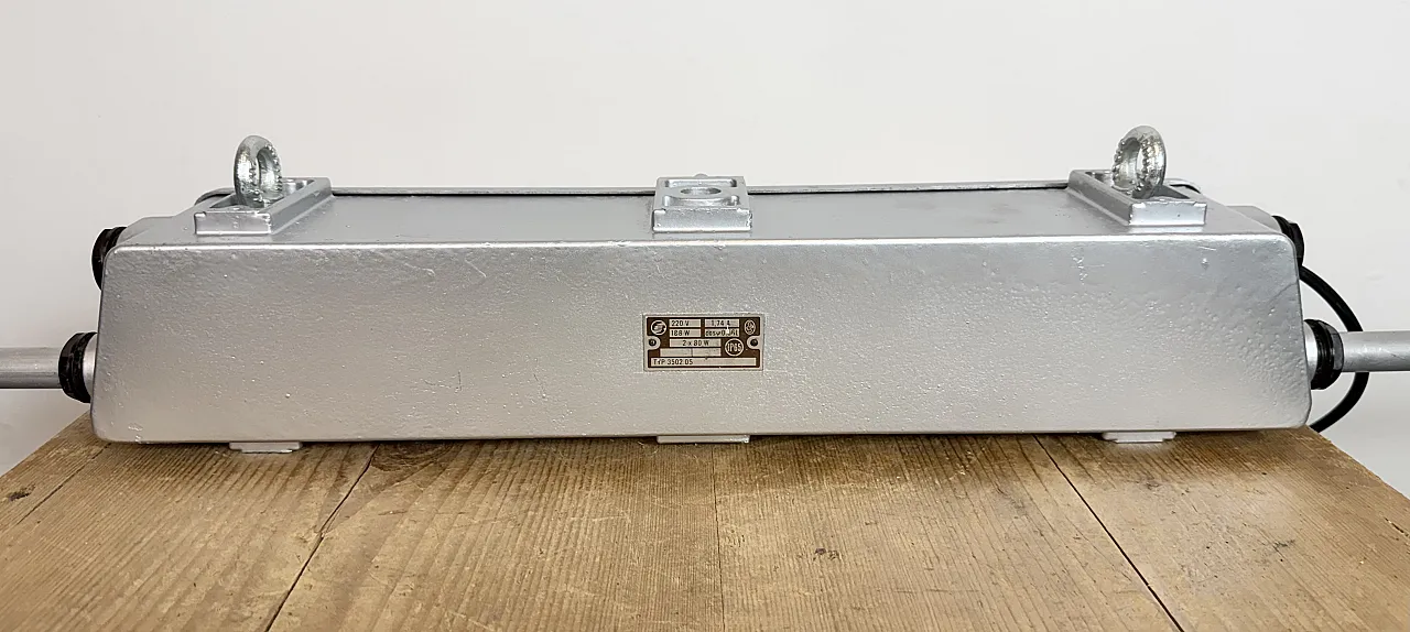 Industrial Silver Tube Light from Elektrosvit, 1970s 15