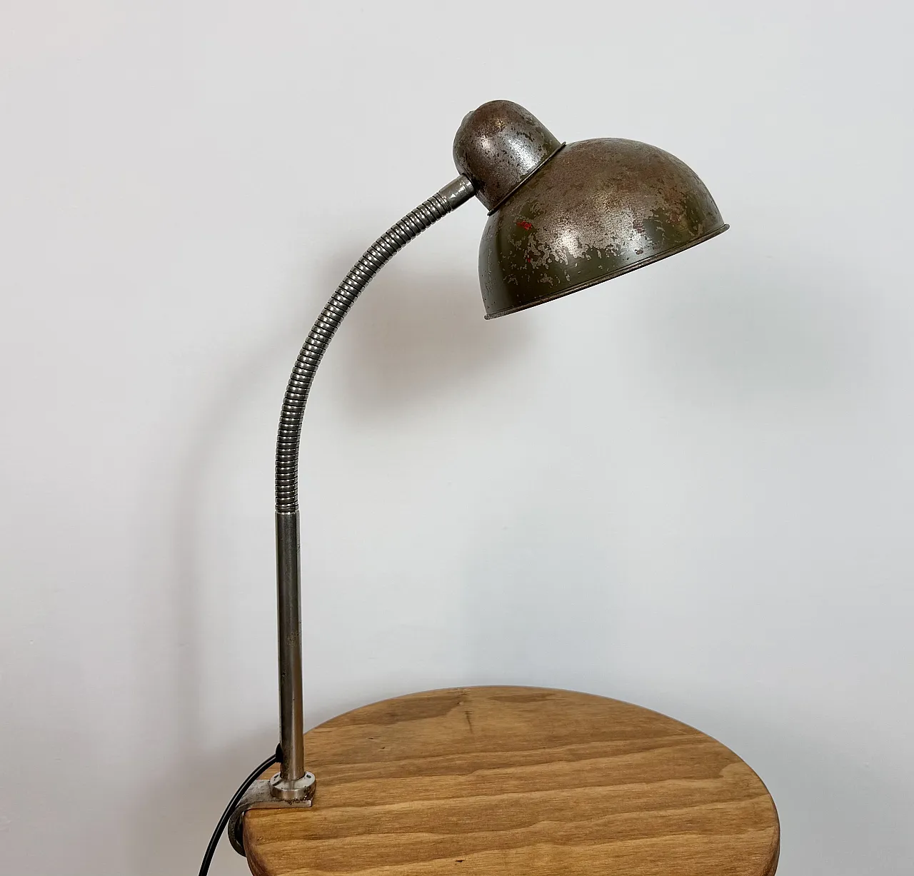 Industrial Workshop Gooseneck Table Lamp, 1960s 12