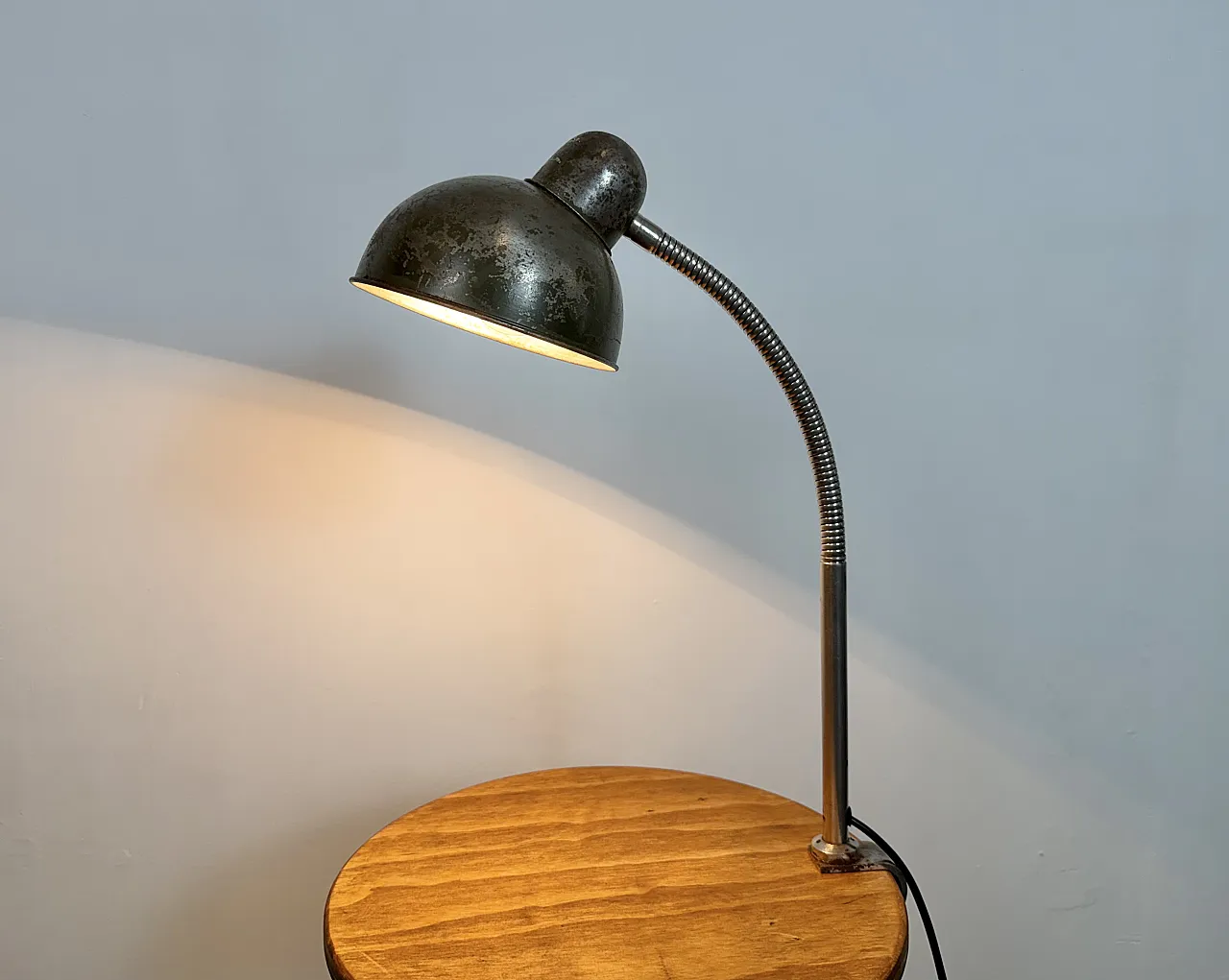 Industrial Workshop Gooseneck Table Lamp, 1960s 16