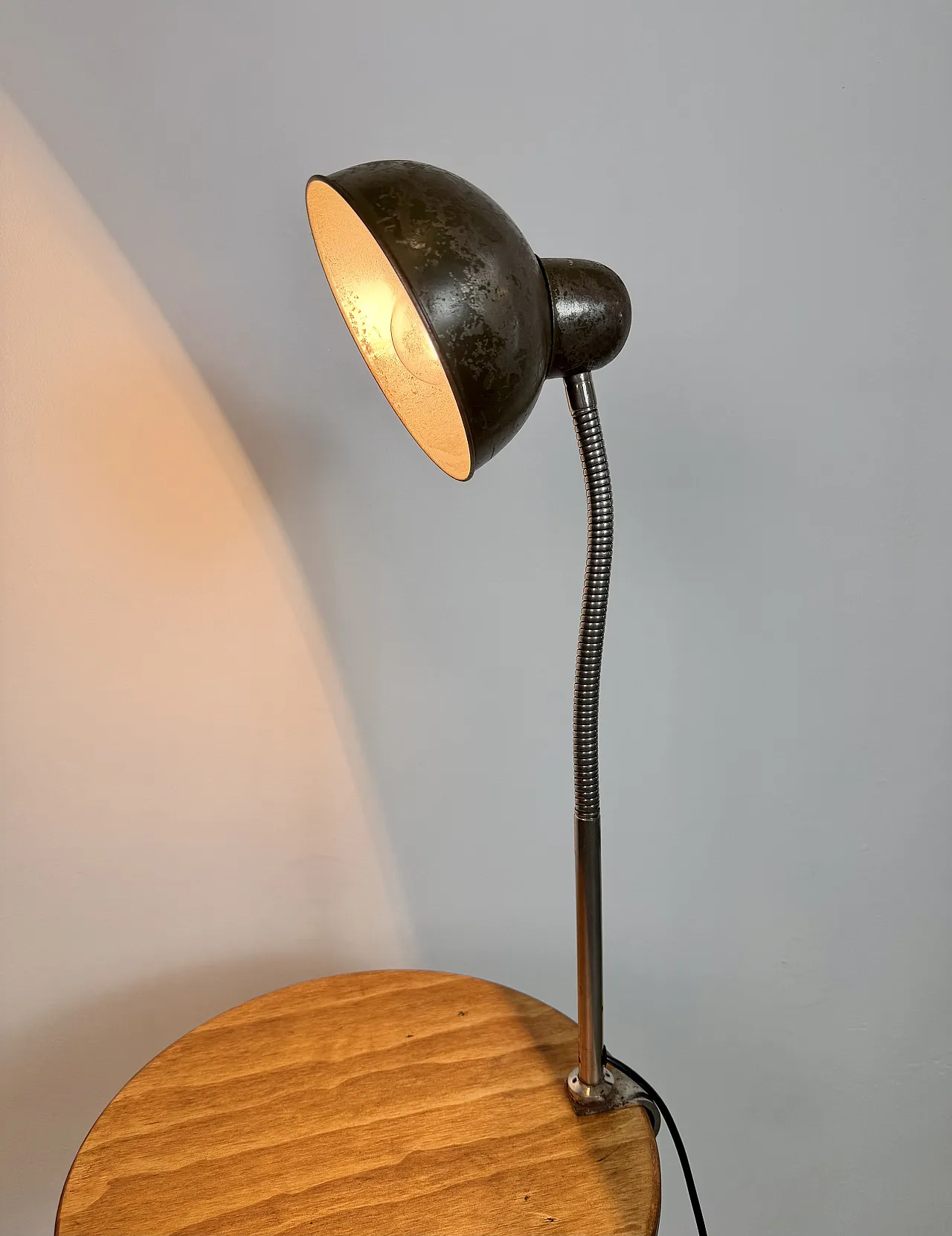 Industrial Workshop Gooseneck Table Lamp, 1960s 17
