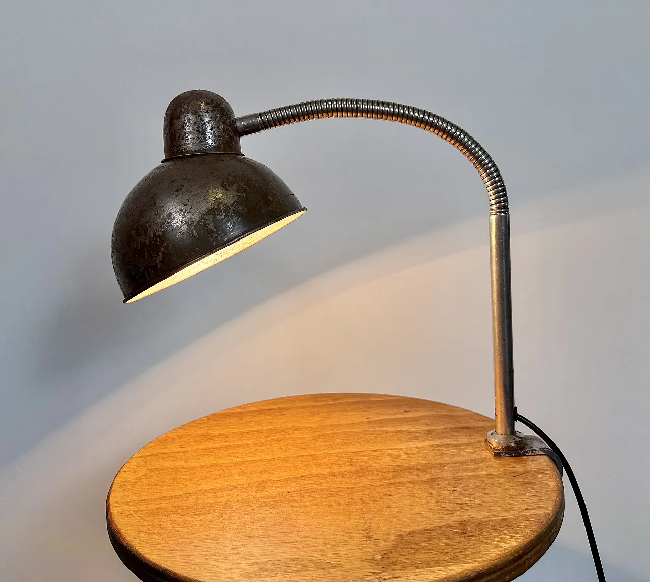 Industrial Workshop Gooseneck Table Lamp, 1960s 18