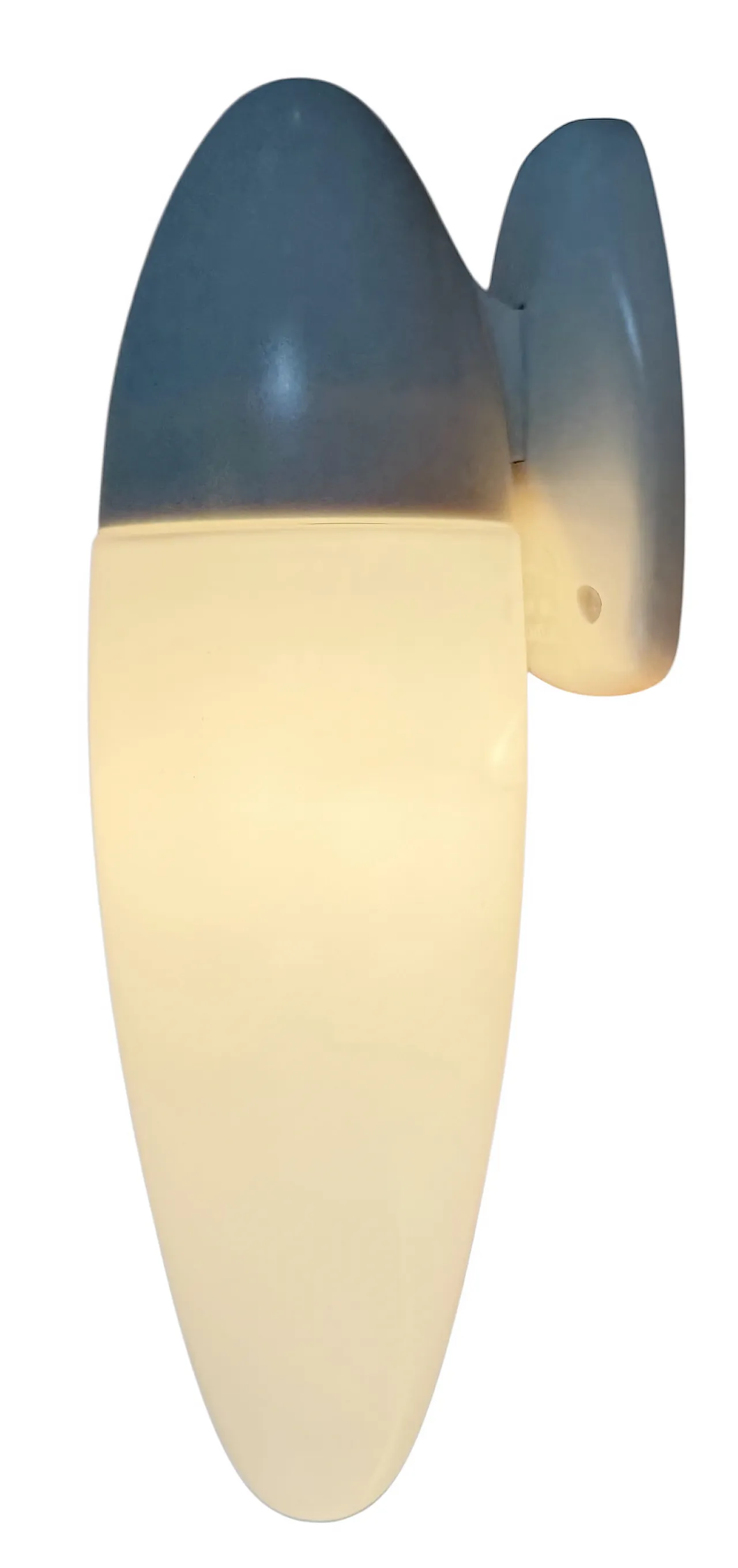 Industrial White Bakelite Wall Light with Milk Glass, 1950s 2