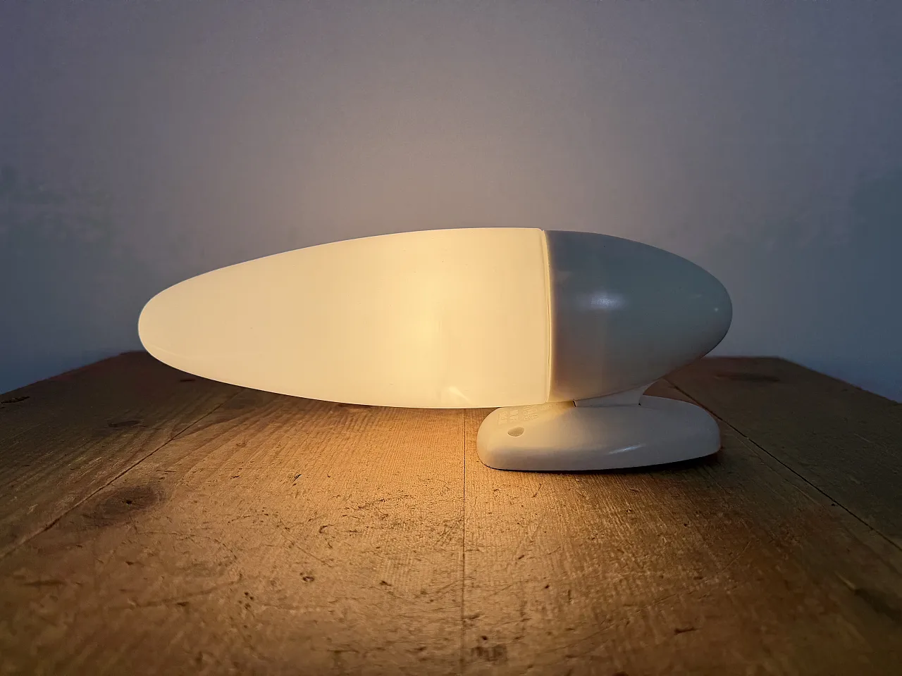 Industrial White Bakelite Wall Light with Milk Glass, 1950s 12