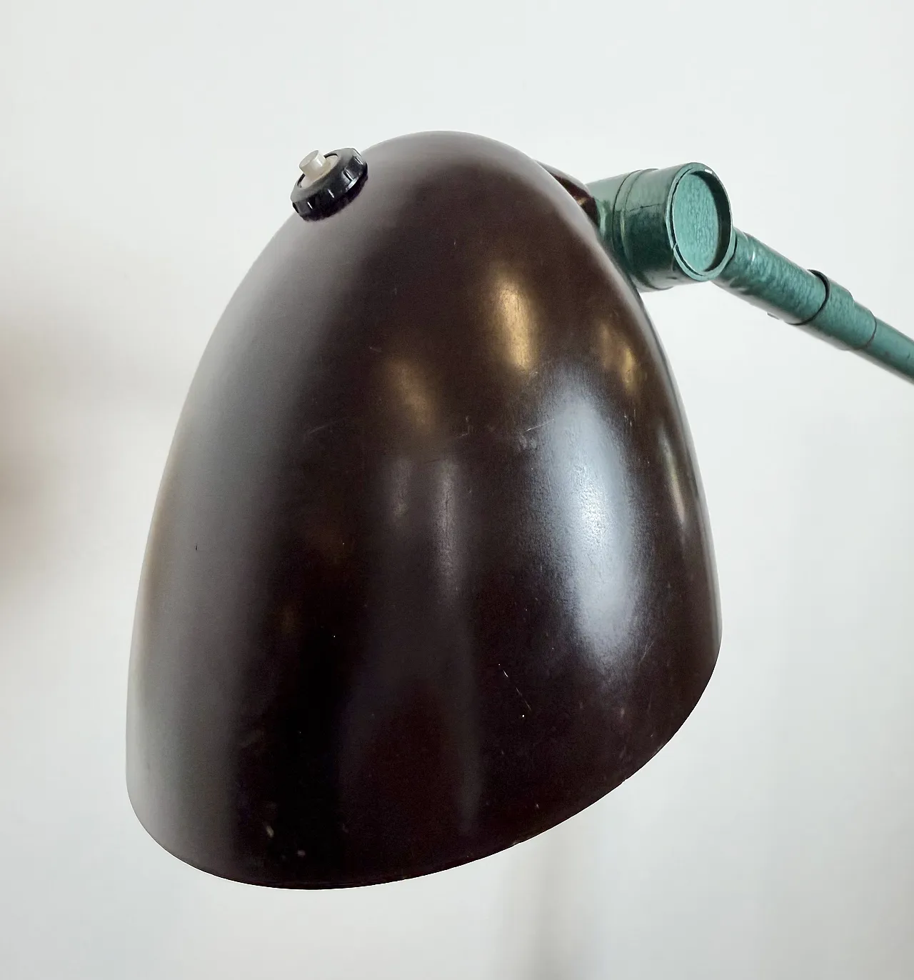 Large Green Industrial Workshop Table Lamp, 1960s 9