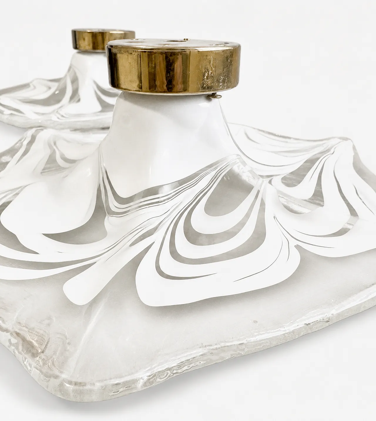 Pair of La Murrina ceiling/wall lamps in Murano artistic glass 4