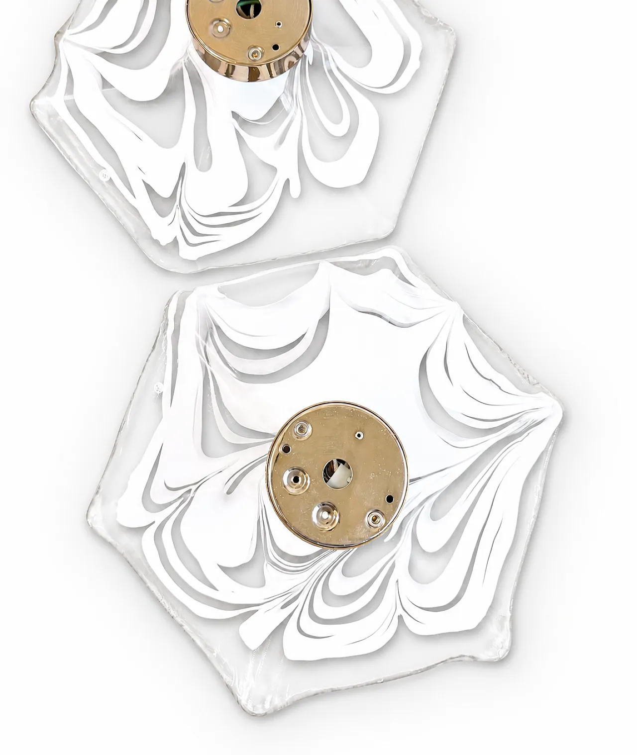 Pair of La Murrina ceiling/wall lamps in Murano artistic glass 6