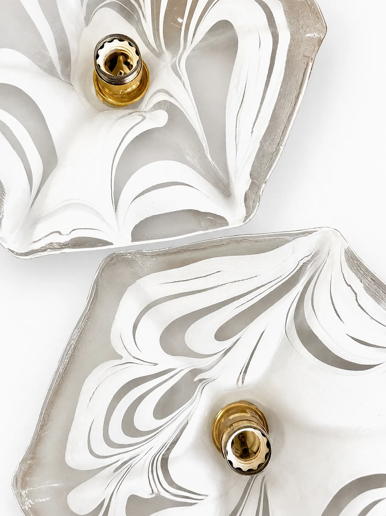 Pair of La Murrina ceiling/wall lamps in Murano artistic glass 7