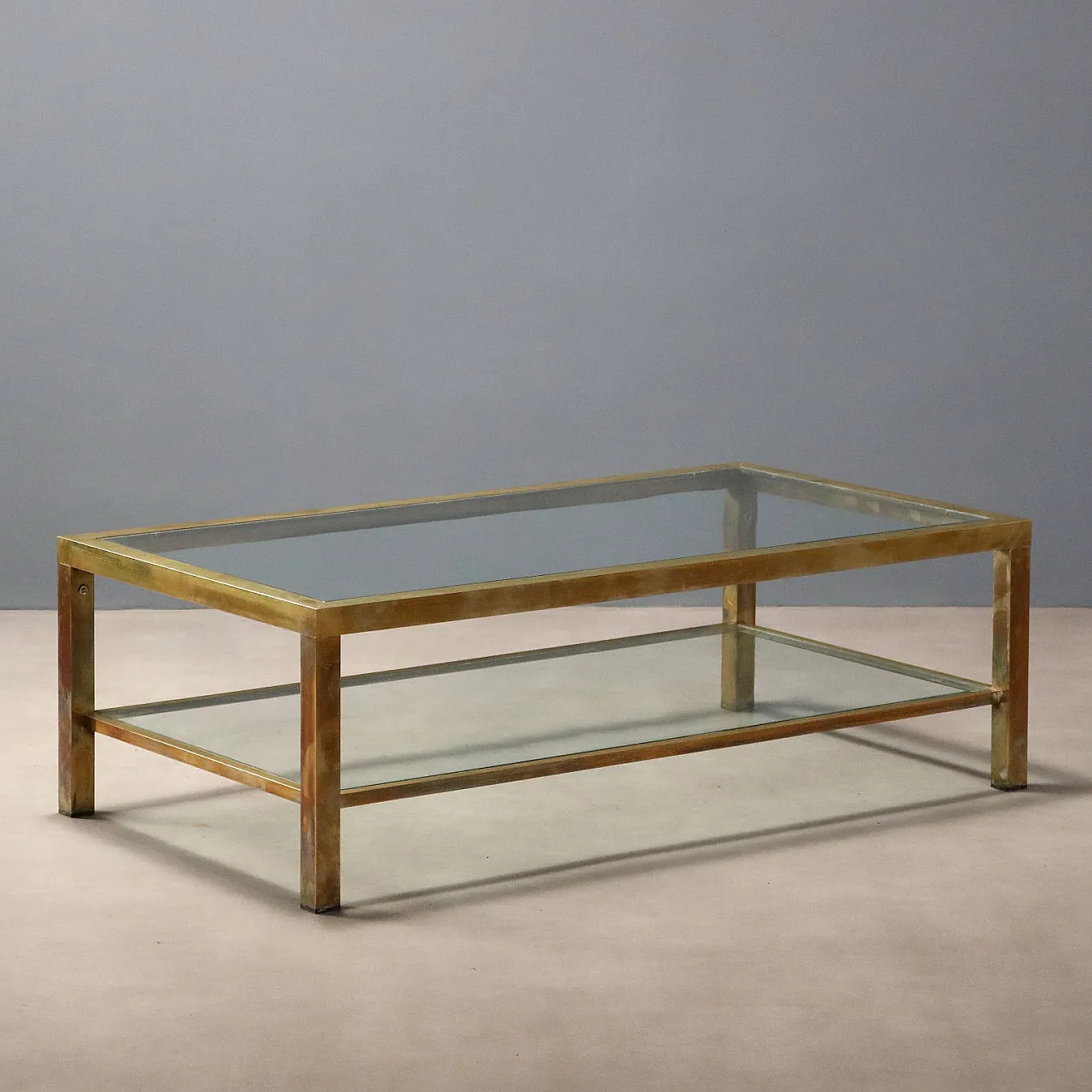Center table in metal and glass, late 20th century 1