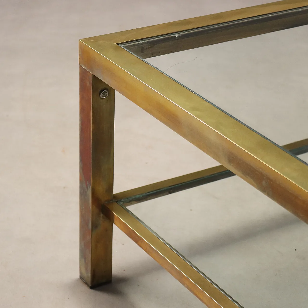 Center table in metal and glass, late 20th century 4