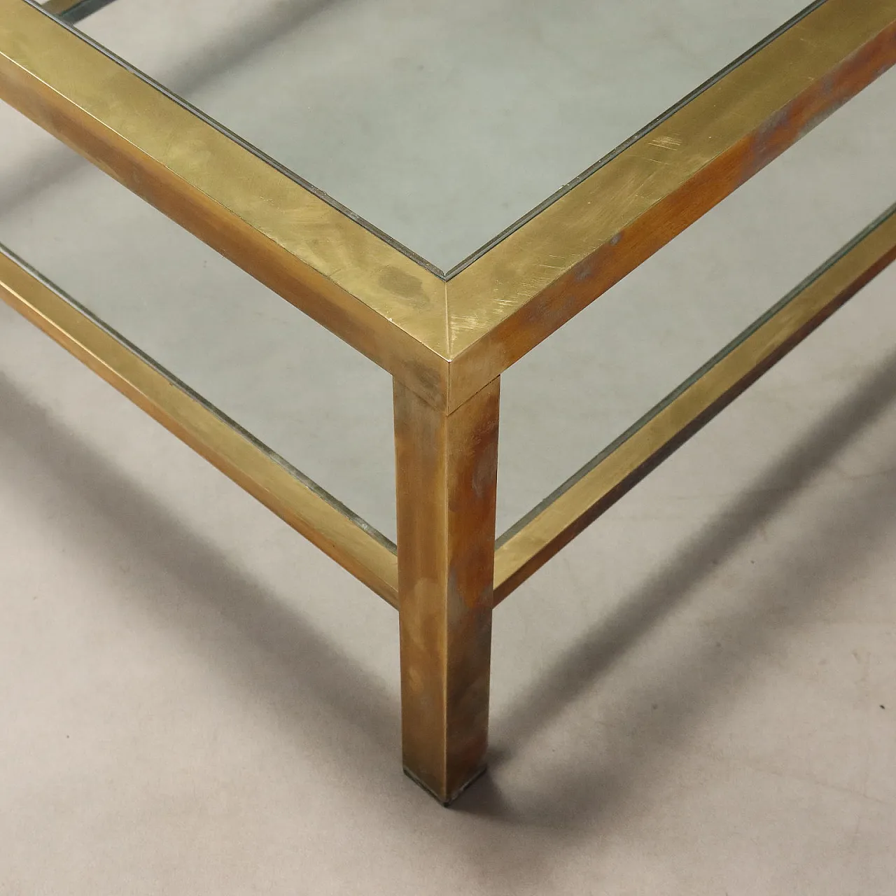 Center table in metal and glass, late 20th century 5