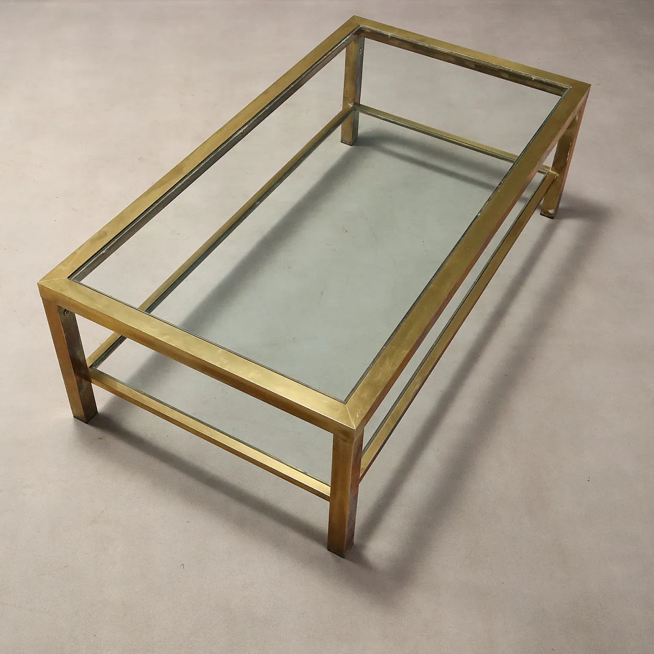 Center table in metal and glass, late 20th century 6