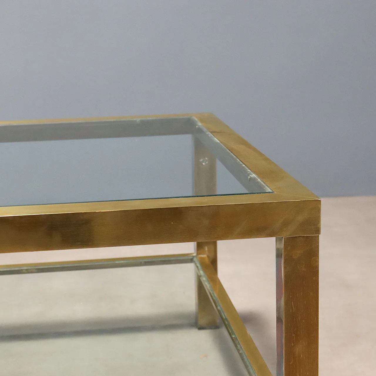 Center table in metal and glass, late 20th century 7