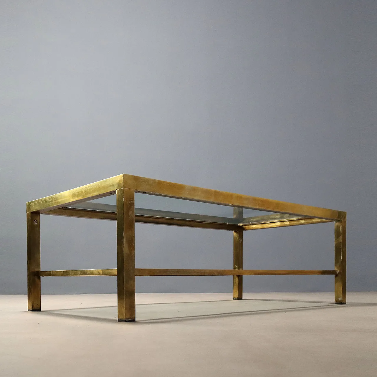 Center table in metal and glass, late 20th century 9