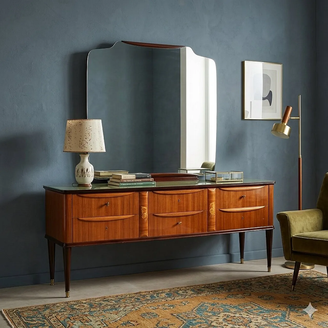 Dresser with mirror, mid-20th century 2