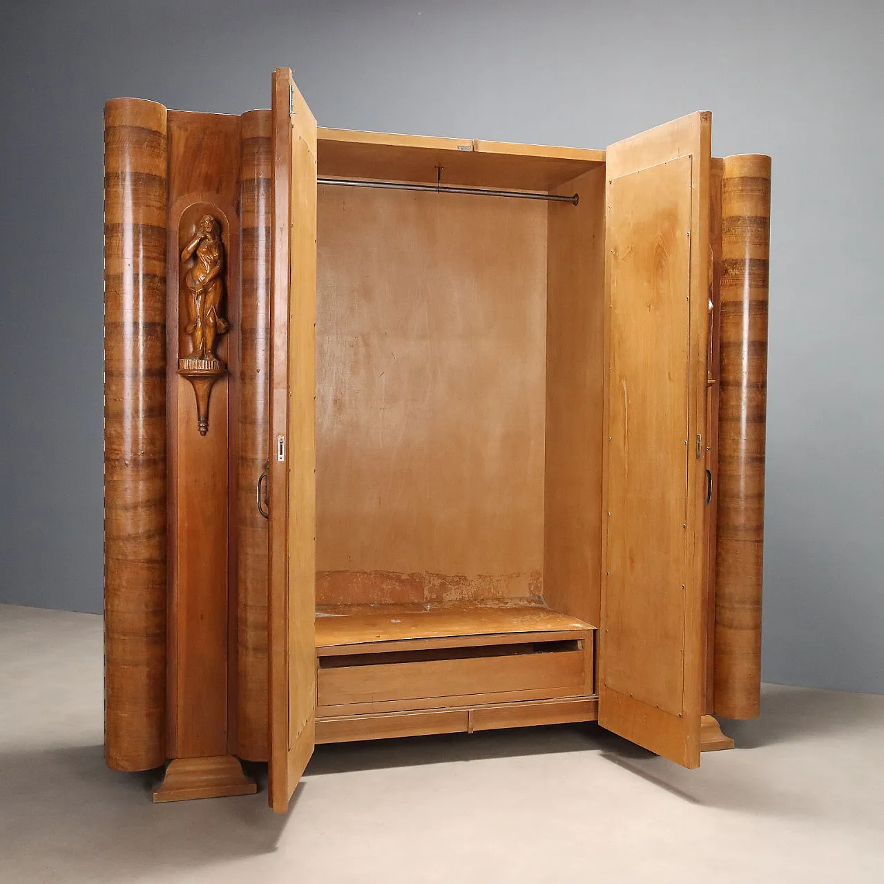 Art Deco wardrobe cabinet, 20th century 4
