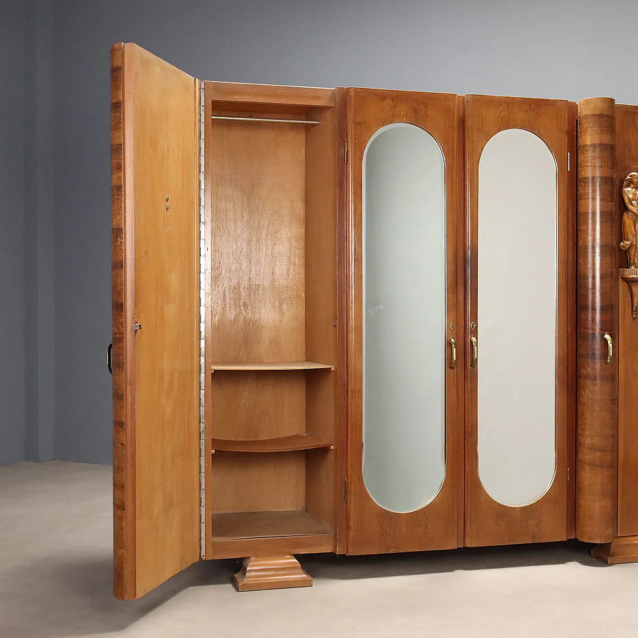 Art Deco wardrobe cabinet, 20th century 5