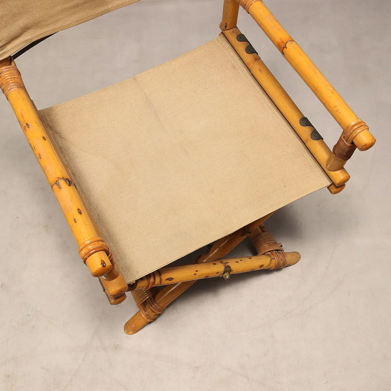 Pair of bamboo director's chairs, 1960s 6