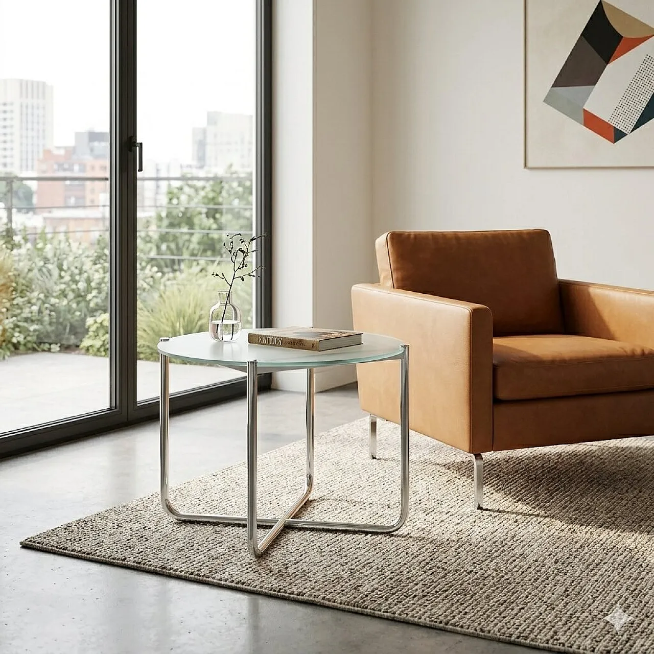 E01M coffee table by Mies van der Rohe, 20th century 2
